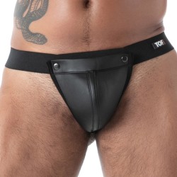 Thong of the brand TOF PARIS - Tof Paris Neoprene Snap Thong Black - Ref : TOF606N