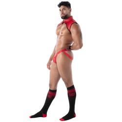 Jockstraps of the brand TOF PARIS - Tof Paris Red Neoprene Jockstrap - Ref : TOF604R