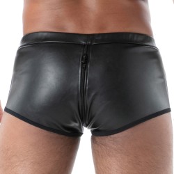 Boxer, shorty de la marque TOF PARIS - Boxer à Fermeture Eclair Intégrale Kinky Noir - Ref : TOF612N