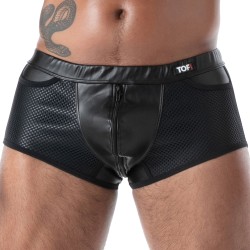 Boxer, shorty de la marque TOF PARIS - Boxer à Fermeture Eclair Intégrale Kinky Noir - Ref : TOF612N