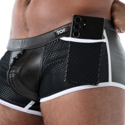 Boxer shorts, Shorty of the brand TOF PARIS - Kinky Full Zip Boxer Shorts Black/White - Ref : TOF612NB