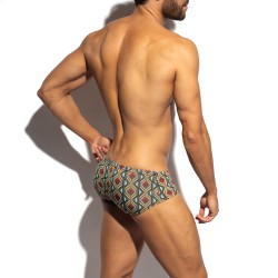 Slip, Tanga de la marque ES COLLECTION - Slip Sunga Egypt Edition Limitée - Vert - Ref : UN644 C18