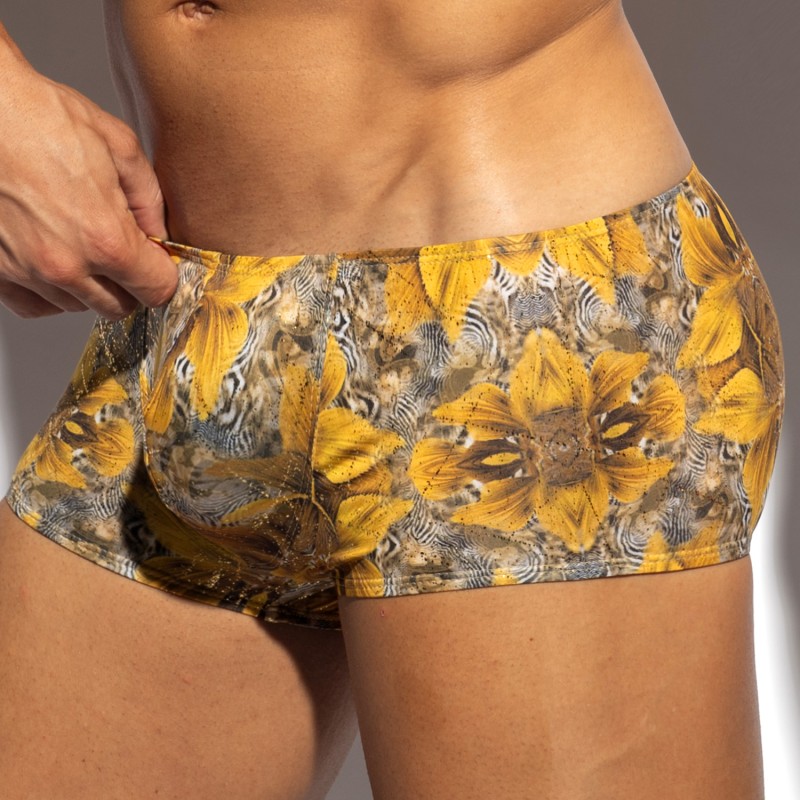 Boxer, shorty de la marque ES COLLECTION - Trunk Safari Edition Limitée - Jaune - Ref : UN646 C03