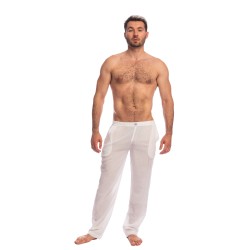 Pantalon de la marque L HOMME INVISIBLE - Amalfi - Pantalon Blanc - Ref : HW144 AMA 002