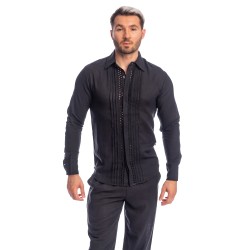 Chemise de la marque L HOMME INVISIBLE - Amalfi - Chemise Noir - Ref : HW126 AMA 001