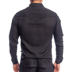 Chemise de la marque L HOMME INVISIBLE - Amalfi - Chemise Noir - Ref : HW126 AMA 001