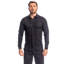 Chemise de la marque L HOMME INVISIBLE - Amalfi - Chemise Noir - Ref : HW126 AMA 001