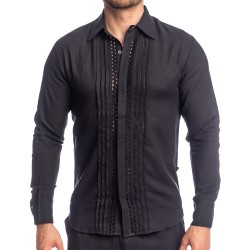 Camicia del marchio L HOMME INVISIBLE - Amalfi - Camicia Nera - Ref : HW126 AMA 001