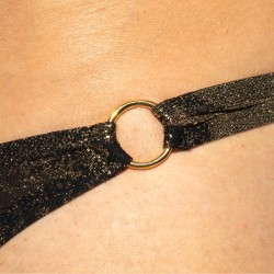 Slip, Tanga de la marque ES COLLECTION - String Gold + Gold Edition Limitée - Ref : UN658 C10