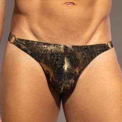 Slip, Tanga de la marque ES COLLECTION - String Gold + Gold Edition Limitée - Ref : UN658 C10