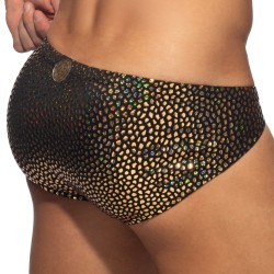 Slip, Tanga de la marque ADDICTED - Bikini Gold Stones Edition Limitée - Noir - Ref : ADP20 C10