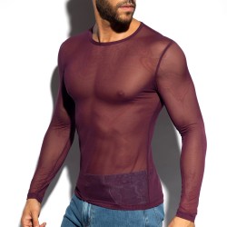 Manches longues de la marque ES COLLECTION - T-Shirt Net Long Sleeves Edition Limitée - Violet - Ref : TS360 C14