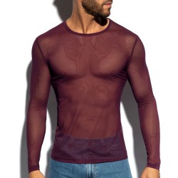 Long Sleeves of the brand ES COLLECTION - Net Long Sleeves Limited Edition T-Shirt - Purple - Ref : TS360 C14