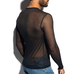 Long Sleeves of the brand ES COLLECTION - T-Shirt Net Long Sleeves Limited Edition - Black - Ref : TS360 C10