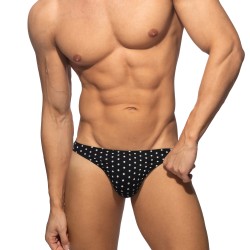 String de la marque ADDICTED - String Cum Dots - Noir - Ref : AD1402 C10
