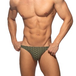 Thong of the brand ADDICTED - Thong Dots - Khaki - Ref : AD1402 C12