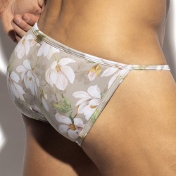 Slip, Tanga de la marque ES COLLECTION - Bikini Jasmine Edition Limitée - Beige - Ref : UN639 C28