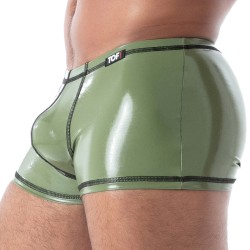 Boxer, shorty de la marque TOF PARIS - Boxer Latex Seconde Peau - Kaki - Ref : TOF635K