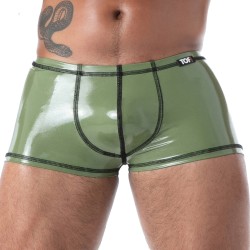 Boxer, shorty de la marque TOF PARIS - Boxer Latex Seconde Peau - Kaki - Ref : TOF635K