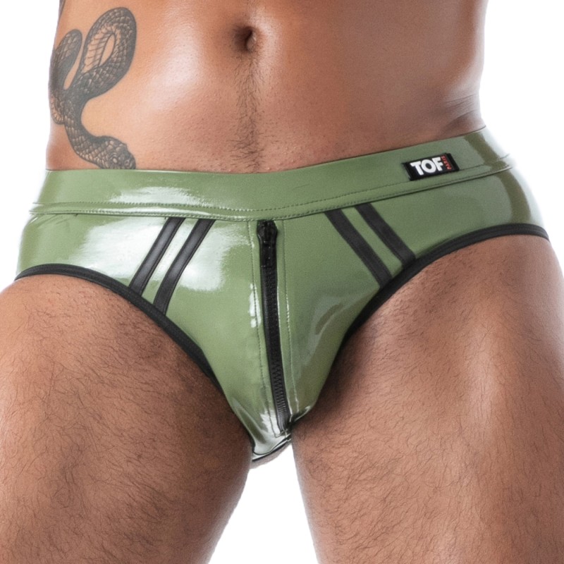 Brief of the brand TOF PARIS - copy of Slip Bottomless Latex Seconde Peau - Ref : TOF638K