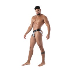 Jock strap de la marque TOF PARIS - Jock Zip Latex Seconde Peau - Noir - Ref : TOF639N