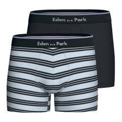 Lots de la marque EDEN PARK - Lot de 2 boxers Eden Park rayés - bleu / marine - Ref : EP1221H95P2 BL137