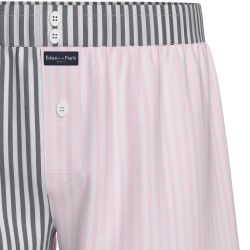 Caleçon boutonné Eden Park double jeu - rose / gris - Eden Park : s...