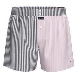 Caleçon boutonné Eden Park double jeu - rose / gris - Eden Park : s...