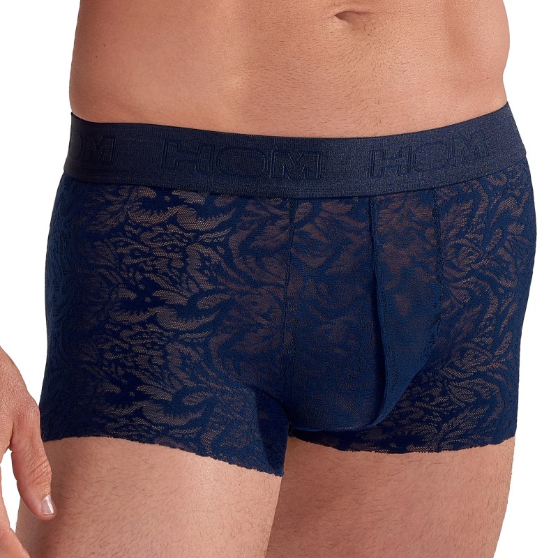 Boxer Court HOM Free Cut Lace - Navy - HOM : sale of Boxer shorts, ...