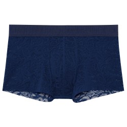 Boxer Court HOM Free Cut Lace - Navy - HOM : sale of Boxer shorts, ...