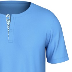 Kurzer Schlafanzug der Marke IMPETUS - Kurze Baumwollpyjamas Impetus - blau - Ref : IM1513P0700 BL144