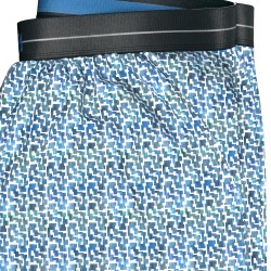 Kurzer Schlafanzug der Marke IMPETUS - Kurze Baumwollpyjamas Impetus - blau - Ref : IM1513P0700 BL144