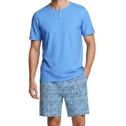 Short pajamas of the brand IMPETUS - Short Cotton Pajamas Impetus - blue - Ref : IM1513P0700 BL144