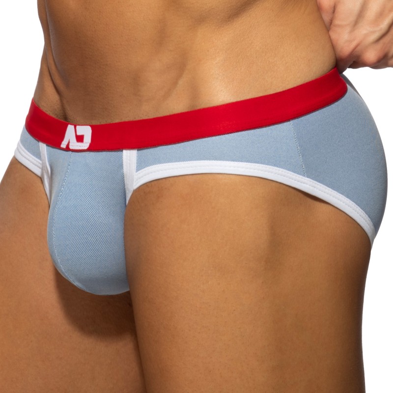 Slip, Tanga de la marque ADDICTED - Slip Jeans Pique Sports Edition Limitée - Bleu - Ref : AD1409 C16