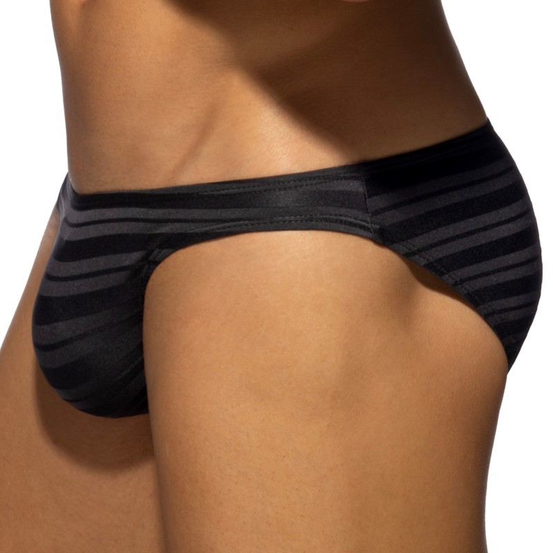 Brief of the brand ADDICTED - Limited Edition Black Stripes Bikini - Ref : AD1419 C10