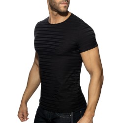 Manches courtes de la marque ADDICTED - T-shirt Black Stripes Edition Limitée - Ref : AD1421 C10
