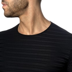 Manches courtes de la marque ADDICTED - T-shirt Black Stripes Edition Limitée - Ref : AD1421 C10