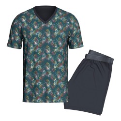 Pyjacourt de la marque IMPETUS - Pyjama Court Emeraude Prestige - Ref : IM1510P1300 GN122