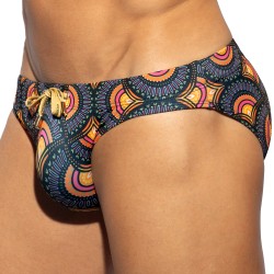 Slip de Bain Peacock Print Edition Limitée - Noir - ES collection :...