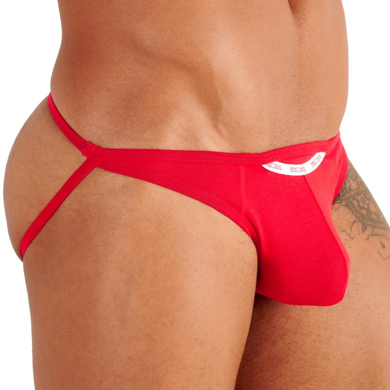 Jock strap de la marque WOH - Micro Jock Sexy Fun WOH - Rouge - Ref : 463040 00PA