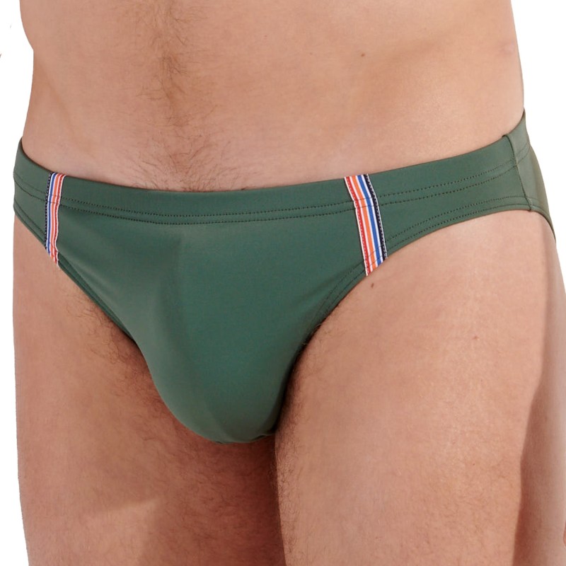 Micro Slip de Bain Nautical Cup HOM - Kaki - HOM : vente slip de ba...