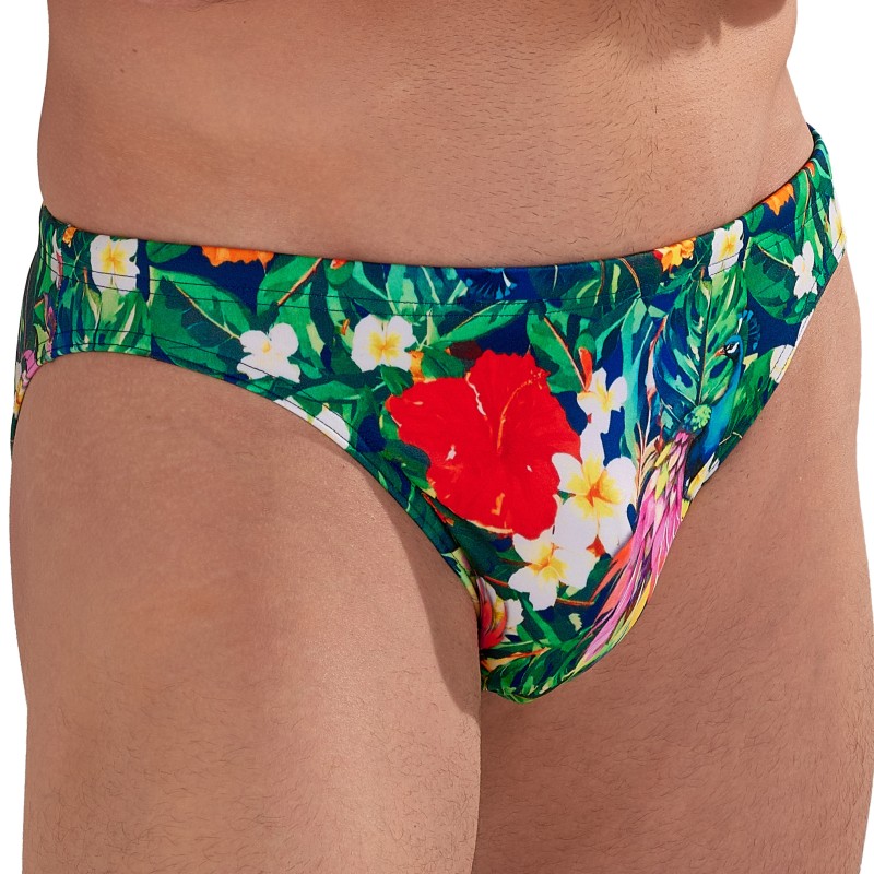 Micro Slip de Bain Peacock HOM - HOM : vente slip de bain homme HOM