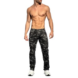 Jean s de la marque ES COLLECTION - Jeans Cargo Camo - Gris - Ref : ESJ077 C17M0