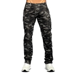 Jean s de la marque ES COLLECTION - Jeans Cargo Camo - Gris - Ref : ESJ077 C17M0