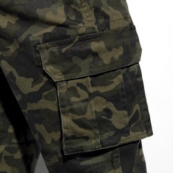 Jean s de la marque ES COLLECTION - Jeans Cargo Camo - Kaki - Ref : ESJ077 C17