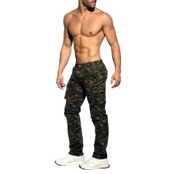 Jean s de la marque ES COLLECTION - Jeans Cargo Camo - Kaki - Ref : ESJ077 C17