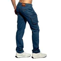 Jean s of the brand ES COLLECTION - Denim Cargo Jeans - Dark Blue - Ref : ESJ078 C502