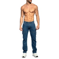 Jean s of the brand ES COLLECTION - Denim Cargo Jeans - Dark Blue - Ref : ESJ078 C502