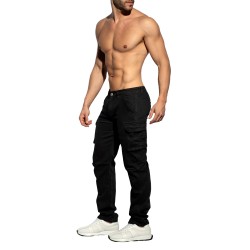 Jean s de la marque ES COLLECTION - Jeans Cargo Denim - Noir - Ref : ESJ078 C10