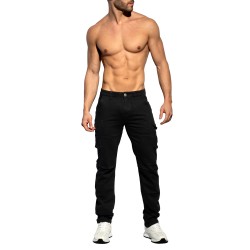 Jean s de la marque ES COLLECTION - Jeans Cargo Denim - Noir - Ref : ESJ078 C10